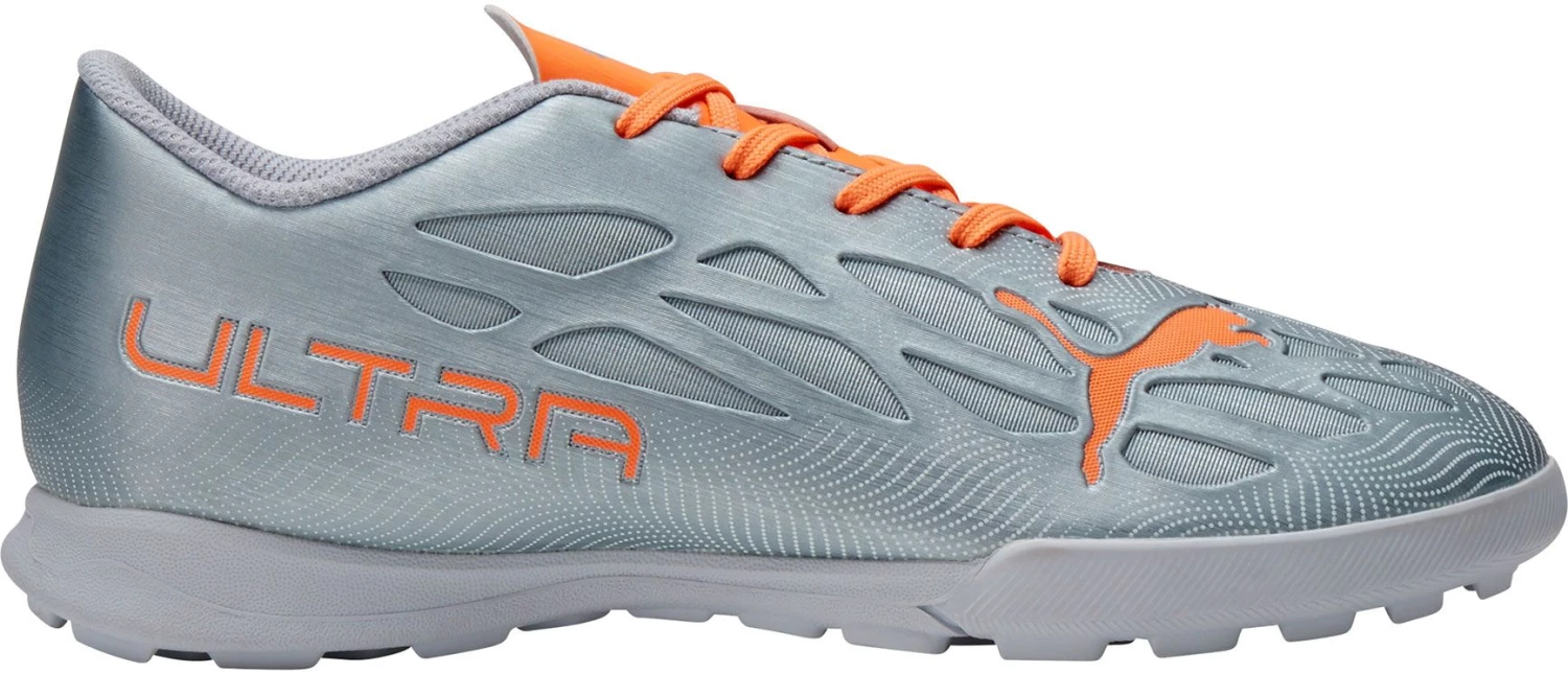Puma Kids' Ultra 4.4 Turf Soccer Cleats For Boys' Silver/orange 3 Puma Kids' Ultra 4.4 Turf Soccer Cleats For Boys' Silver/orange
