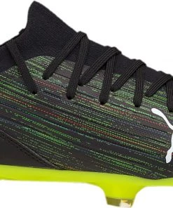 PUMA Men's Ultra 3.2 FG Soccer Cleats For Women Black/yellow