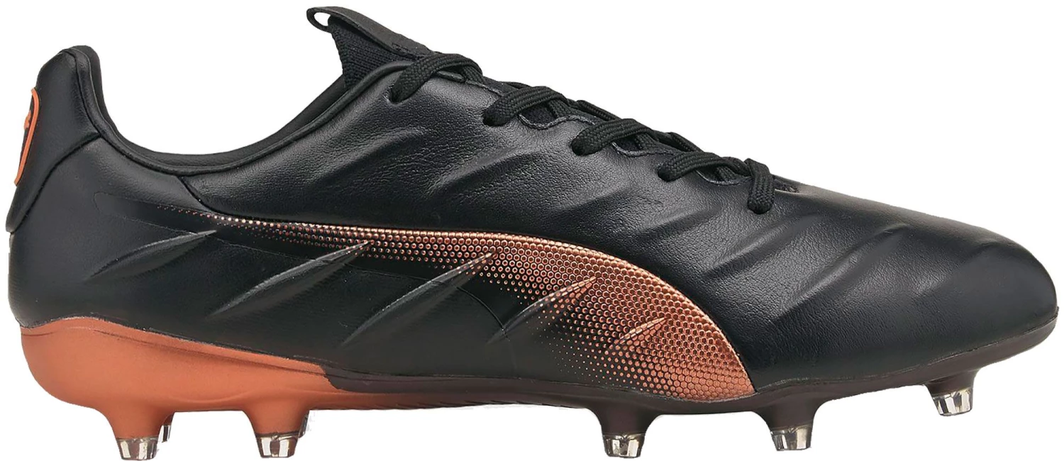 PUMA King Platinum 21 FG Soccer Cleats For Men Black/orange 3 PUMA King Platinum 21 FG Soccer Cleats For Men Black/orange