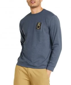 PUMA Men's CLOUDSPUN H8 Golf Crewneck Evening Sky Heather
