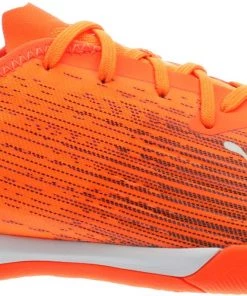 PUMA Men's Ultra 2.1 IT Soccer Shoes Orange/black