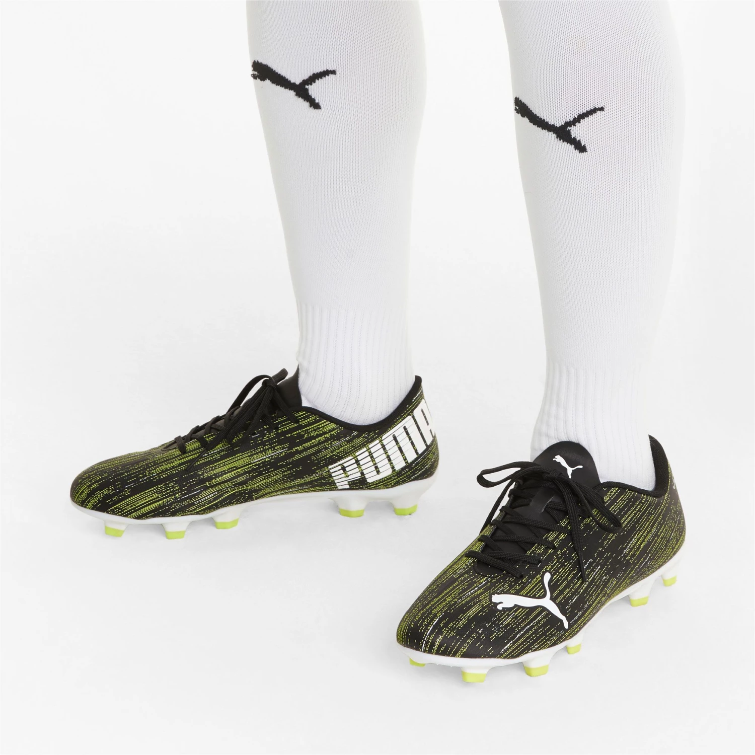 PUMA Men's Ultra 4.2 FG Soccer Cleats Black/yellow 5 PUMA Men's Ultra 4.2 FG Soccer Cleats Black/yellow - Image 3