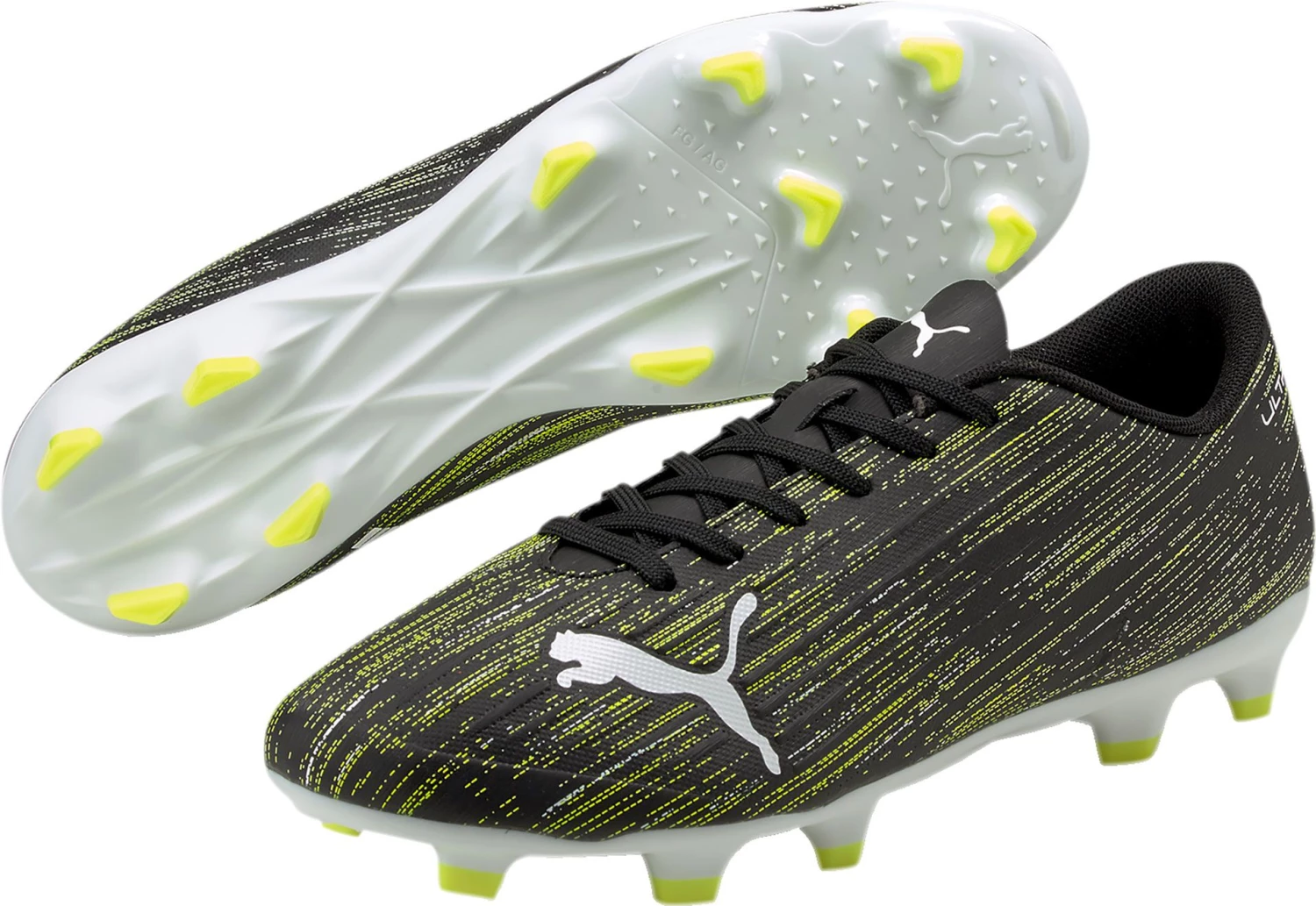 PUMA Men's Ultra 4.2 FG Soccer Cleats Black/yellow 9 PUMA Men's Ultra 4.2 FG Soccer Cleats Black/yellow - Image 7