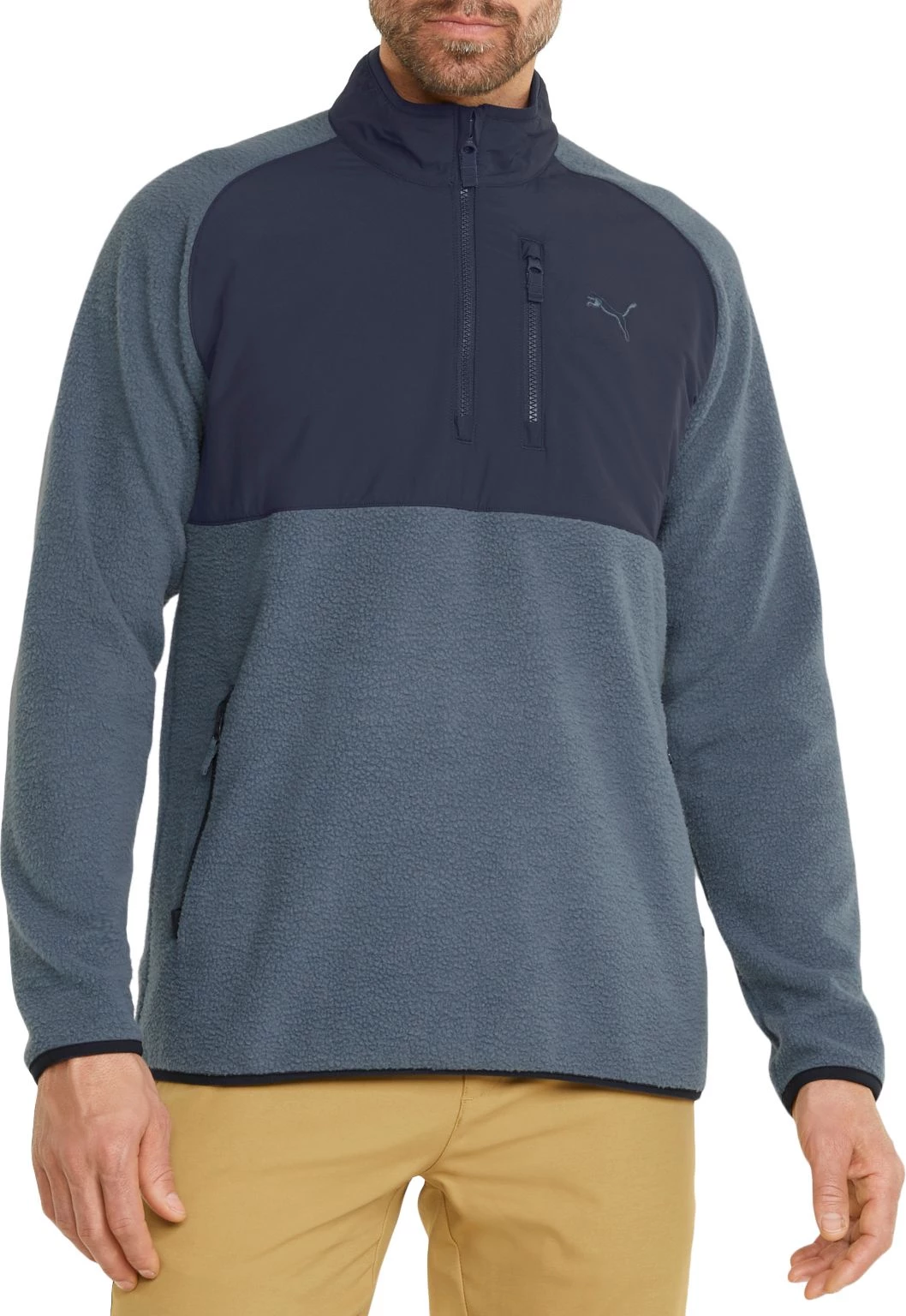 Puma Men's Sherpa 1/4 Zip Golf Pullover Quiet Shade/puma Black 3 Puma Men's Sherpa 1/4 Zip Golf Pullover Quiet Shade/puma Black