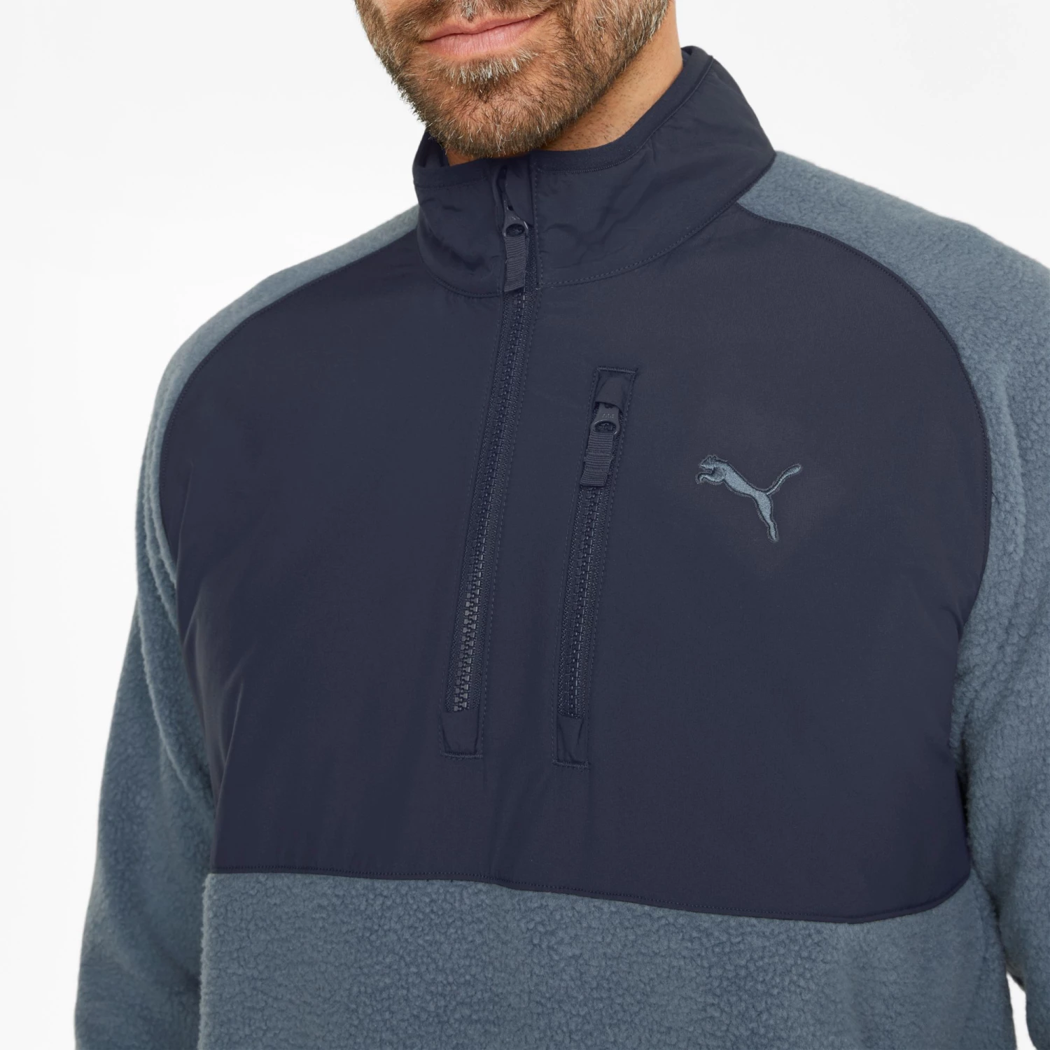 Puma Men's Sherpa 1/4 Zip Golf Pullover Quiet Shade/puma Black 6 Puma Men's Sherpa 1/4 Zip Golf Pullover Quiet Shade/puma Black - Image 4