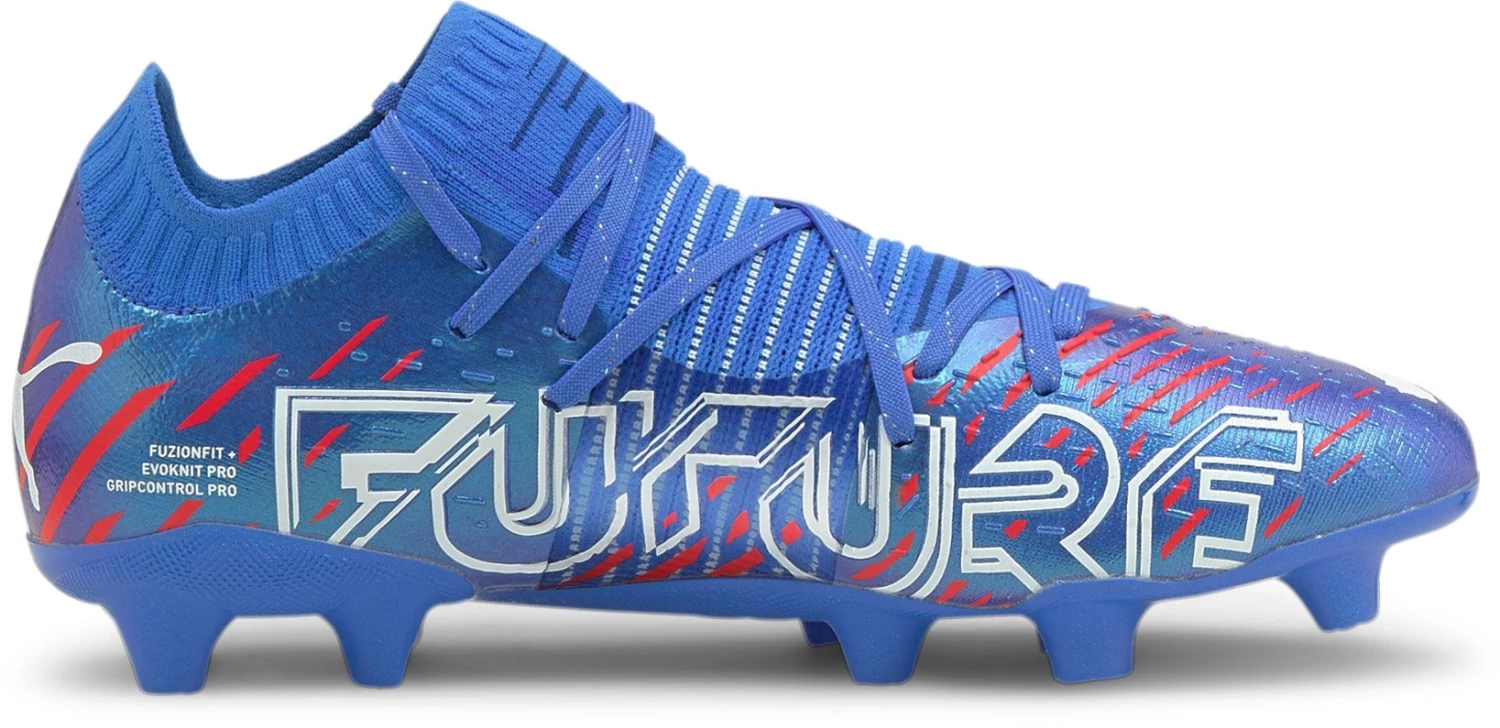 PUMA Men's Future Z 1.2 FG Soccer Cleats Blue/red 5 PUMA Men's Future Z 1.2 FG Soccer Cleats Blue/red - Image 3