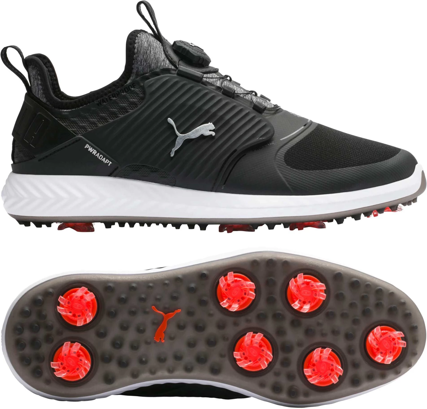 PUMA Men's IGNITE PWRADAPT Caged DISC Golf Shoes Black 3 PUMA Men's IGNITE PWRADAPT Caged DISC Golf Shoes Black