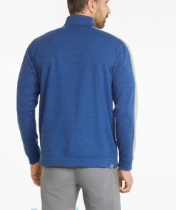 PUMA Men's Cloudspun T7 Golf 1/4 Zip 2.0 Brightcobalththrqtshdhthr -PUMA Sales 2022 unnamed file 261