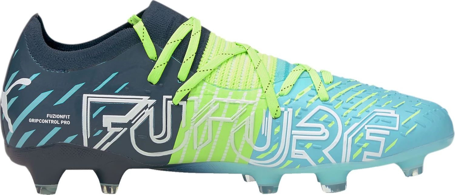 PUMA Men's Future Z 2.2 FG Soccer Cleats Blue/green 5 PUMA Men's Future Z 2.2 FG Soccer Cleats Blue/green - Image 3
