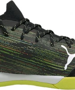 PUMA Ultra 1.2 Pro Court Indoor Soccer Shoes For Men Black/yellow