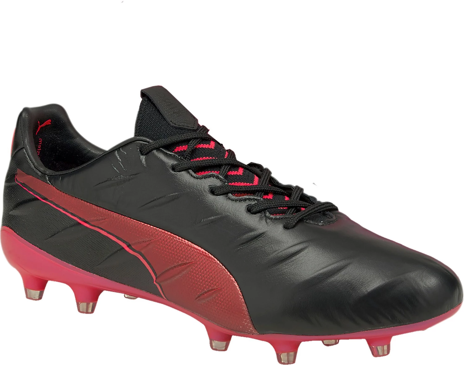 PUMA Men's King Platinum 21 FG Soccer Cleats Black/red 3 PUMA Men's King Platinum 21 FG Soccer Cleats Black/red