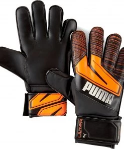 PUMA Adult ULTRA PROTECT 2 RC Goalkeeper Gloves For Men Orange/white/black