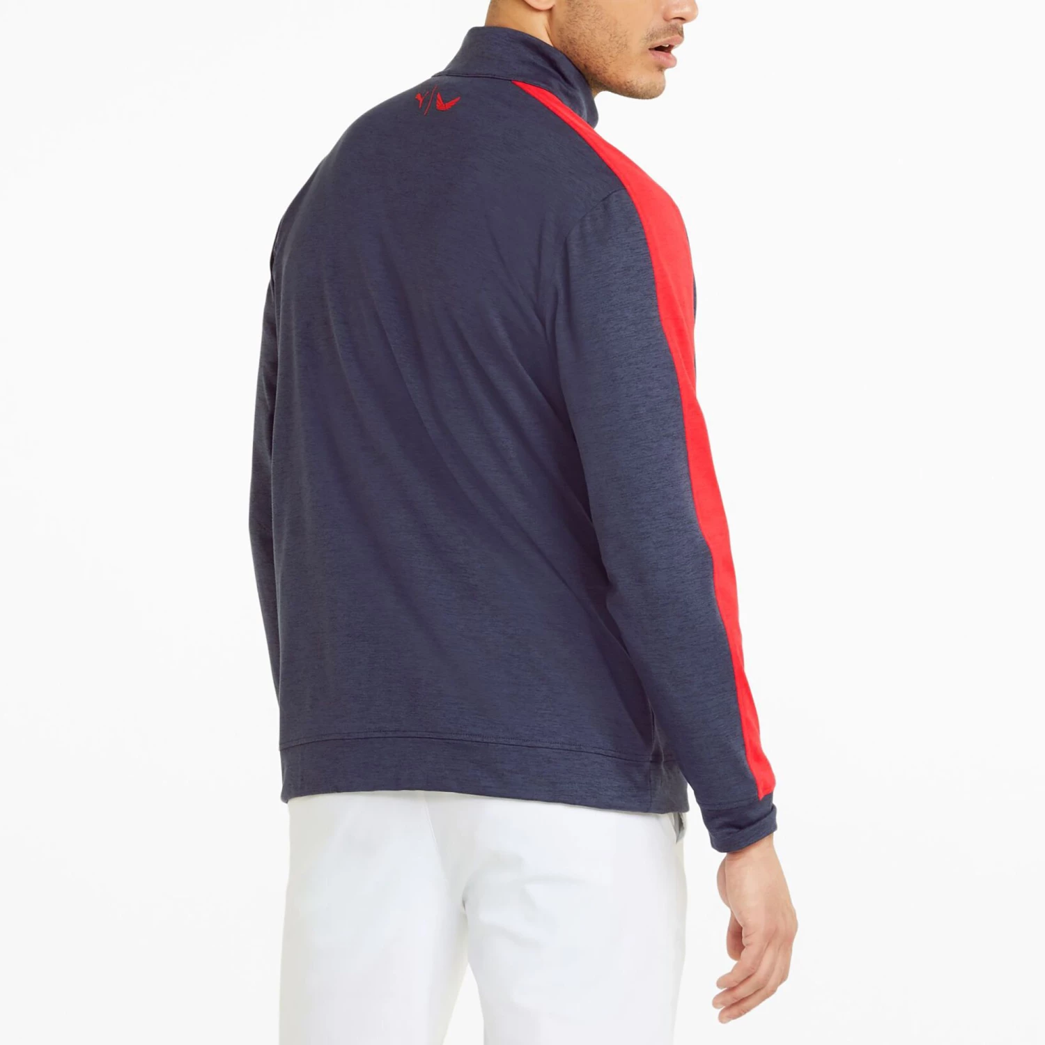 PUMA Men's Volition United T7 Golf 1/4 Zip Navy Blazer Htr/brght Wht 5 PUMA Men's Volition United T7 Golf 1/4 Zip Navy Blazer Htr/brght Wht - Image 3