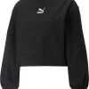 PUMA Women's Classics Puff Sleeve Crewneck Sweatshirt Puma Black 1 PUMA Women's Classics Puff Sleeve Crewneck Sweatshirt Puma Black -PUMA Sales 2022 unnamed file 280