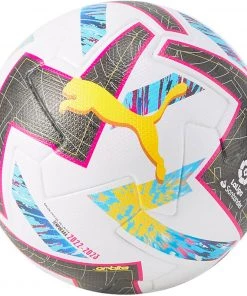 PUMA Sales 2022 6 PUMA Orbita La Liga 1 FIFA Pro Official Match Ball For Unisex Yellow/purple