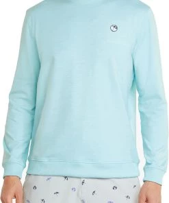PUMA X Arnold Palmer Men's CLOUDSPUN Crewneck Sweatshirt Legion Blue Heather