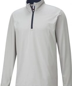 PUMA Men's Volition Tried And True 1/4 Zip Golf Pullover Navy Blazer