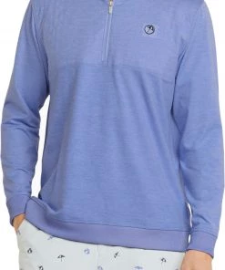 PUMA X Arnold Palmer Men's Arnold Palmer CLOUDSPUN Castle Golf 1/4 Zip Navy Blazer Heather