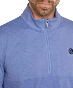 PUMA X Arnold Palmer Men's Arnold Palmer CLOUDSPUN Castle Golf 1/4 Zip Navy Blazer Heather -PUMA Sales 2022 unnamed file 313