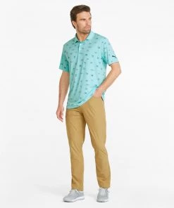 PUMA Men's CLOUDSPUN Lahaina Golf Polo Angel Blue/blue Coral -PUMA Sales 2022 unnamed file 365