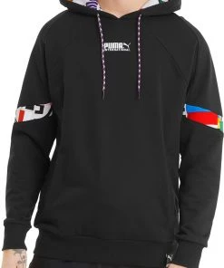 PUMA Men's International Pullover Hoodie Black