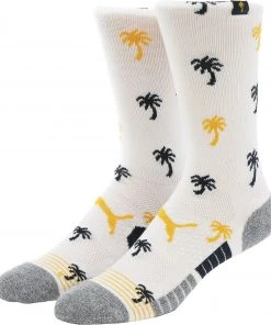 PUMA Men's PUMA X PTC Golf Crew Socks Bright White/navy Blazer