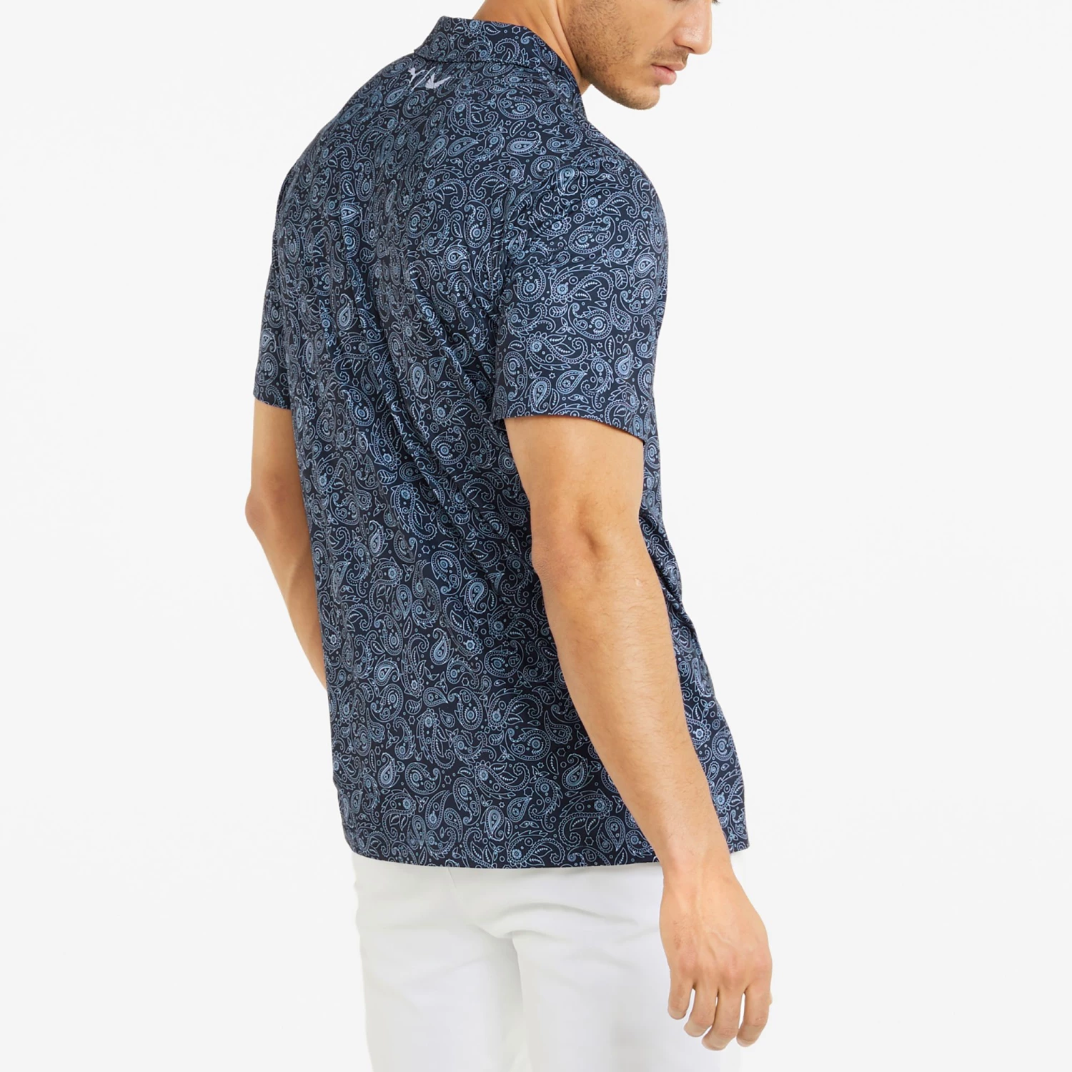 PUMA Men's PUMA X Volition Bandana Golf Polo Navy Blazer/bright White 5 PUMA Men's PUMA X Volition Bandana Golf Polo Navy Blazer/bright White - Image 3