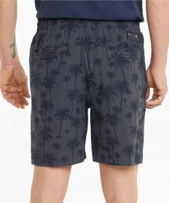 PUMA Men's PUMA X PTC Palm Tree Golf Shorts Navy Blazer -PUMA Sales 2022 unnamed file 385
