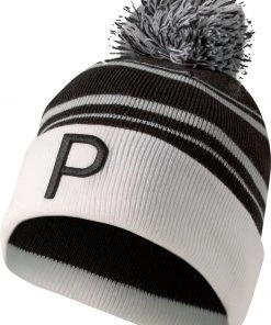 PUMA Removable Pom Beanie For Men Navy/white
