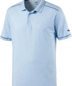 PUMA Men's Rancho Golf Polo Mist Green Heather