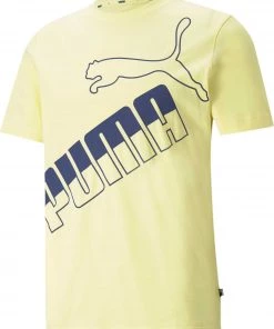 PUMA Men's Big Logo Tee Yellow
