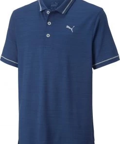 PUMA Boys' Monarch Golf Polo Lavendar Pop Heather