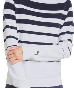 PUMA Women's Striped Golf Sweater Navy Blazer/ski Patrol