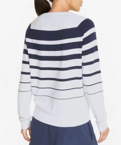 PUMA Women's Striped Golf Sweater Navy Blazer/ski Patrol -PUMA Sales 2022 unnamed file 477