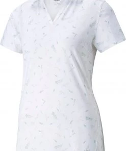PUMA Women's Greenery Polo Shirt Bright White