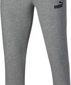 PUMA Men's Essential Logo Pants Medium Heather Grey