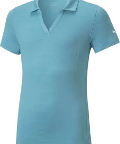 PUMA Girls' Free Golf Polo Serenity Heather
