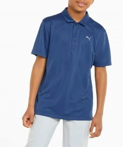 PUMA Boys' Essential Golf Polo Vibrant Orange