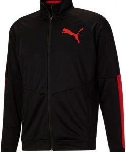 PUMA Men's Contrast 2.0 Jacket Puma Black/high Risk Red