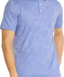 PUMA Men's CLOUDSPUN Leaflet Golf Polo Lavender Pop Heather