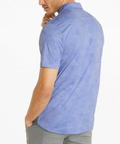 PUMA Men's CLOUDSPUN Leaflet Golf Polo Lavender Pop Heather -PUMA Sales 2022 unnamed file 561