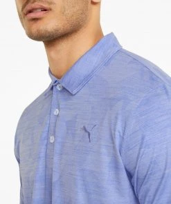 PUMA Men's CLOUDSPUN Leaflet Golf Polo Lavender Pop Heather -PUMA Sales 2022 unnamed file 562