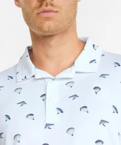 PUMA Men's MATTR Hangtime Golf Polo Bright White/angel Blue -PUMA Sales 2022 unnamed file 581