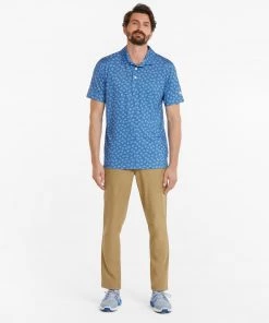 Puma Men's MATTR Pollination Golf Polo Bright Cobalt/brightwhite -PUMA Sales 2022 unnamed file 588