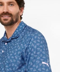 Puma Men's MATTR Pollination Golf Polo Bright Cobalt/brightwhite -PUMA Sales 2022 unnamed file 590