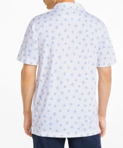 PUMA Men's MATTR Spring Golf Polo Bright White/greenery -PUMA Sales 2022 unnamed file 610