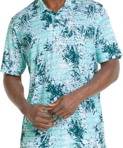 PUMA Men's CLOUDSPUN Tropic Golf Polo Angel Blue/blue Coral