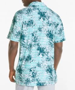 PUMA Men's CLOUDSPUN Tropic Golf Polo Angel Blue/blue Coral -PUMA Sales 2022 unnamed file 618