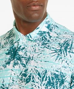 PUMA Men's CLOUDSPUN Tropic Golf Polo Angel Blue/blue Coral -PUMA Sales 2022 unnamed file 619