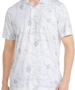 PUMA Men's CLOUDSPUN Frequency Golf Polo Purple Charcoal/black